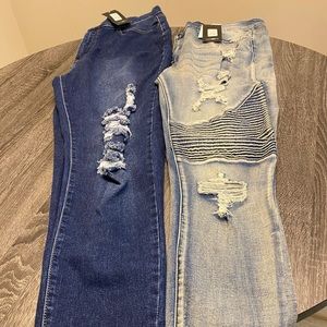 Two new pair of high waist Fashion Nova jeans.